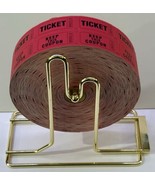 Deluxe Raffle Ticket Dispenser - 1PC Brass Plated Ticket Holder With Sin... - €25,41 EUR