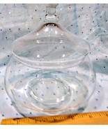 Vintage Cut Etched Glass Crystal Covered Candy Dish 5.5 in Diameter - €23,99 EUR