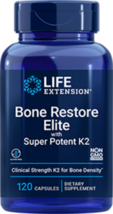 2 BOTTLES SALE Life Extension Bone Restore Elite Super Potent K2  120 cap - £45.07 GBP