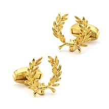 Laurel Wreath Cufflinks Symbol Of Triumph Success Winners Cup New With Gift Bag - £13.54 GBP