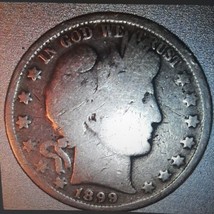 ½ Half Dollar Barber 90% Silver U.S Coin 1899 P Philadelphia Mint 50C KM... - $32.68