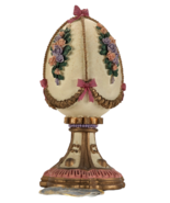 Vtg Lefton 1995 Royal Egg Collection Music Box Plays Michelle Hand Painted - £16.63 GBP