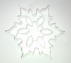 6x Snowflake Detailed Fondant Cutter Cupcake Topper 1.75 IN USA FD179 - £6.38 GBP