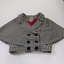 F21 Youth Girls Black & White Wool Blend Buttons Crop Blazer Jacket Size Medium  image 15