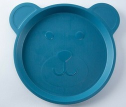 Your Zone ~ 4-Piece Set ~ Kids Dinnerware ~ Blue Plastic ~ 7.25&quot; Bear Pl... - £17.87 GBP
