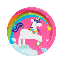 Birthdayexpress Fairytale Unicorn Party Supplies Dessert Plates - £34.88 GBP