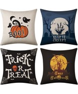 Pillow Covers 18x18 Set of 4 Vintage Decorative Throw Pillow Case Pumpki... - $14.84
