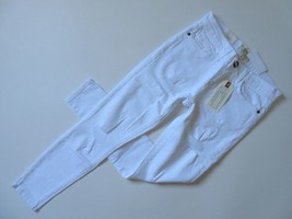 NWT Current/Elliott Stiletto in Sugar Destroy Uneven Cut Hem Skinny Jeans 26 - £48.30 GBP