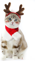 Adjustable Pet Christmas Costume for Cats/Dogs Reindeer Antlers Headband... - $19.99