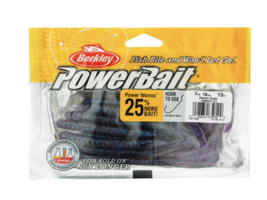 Berkley Powerbait Power Worm W/Curl Tail, Fish Lure, 7&quot;, Electric Grape, 13 Pack - £6.89 GBP