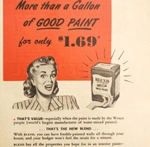 1947 Wesco Waterpaints Inc Blend Paint Advertisement Home Painting DWNN17 - $27.40 CAD