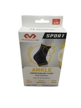 McDavid Sport Ankle Compression Knit Sleeve Size Small Gel Buttresses NE... - $13.81