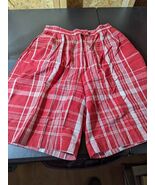 Bechamel size 12 cotton red plaid mom shorts - $18.06 CAD