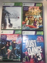 xbox 360 game kinect bundle Dead Space 3-Adventures-Just Dance 3-Dance Central - £11.50 GBP