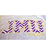 JMU James Madison University Dukes Heather Gray Chevron Womens T-Shirt S... - £15.97 GBP