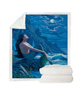 Serenity Coastal Cliffs Mermaid Throw Blanket - $55.90+