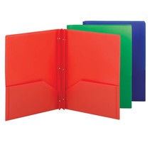 Smead Poly Two-Pocket Folder, Three-Hole Punch Prong Fasteners, Letter S... - $35.14
