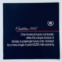 1987 Cadillac Dealer Showroom Sales Brochure Guide Catalog - $12.93 CAD