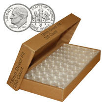 DIME Direct-Fit Airtight 18mm Coin Capsule Holders For DIMES (QTY: 250) - $56.06