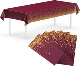 Disposable Plastic Table Cloth Picnic Party Banquet Table Cover. Pack of 6 Table - £40.35 GBP