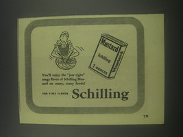 1946 Schilling Mustard Ad - You'll enjoy the just right tangy flavor - $18.49