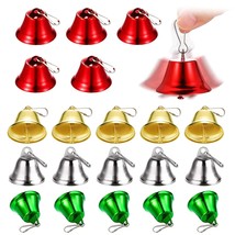 Craft Bells,20Pcs Colorful Jingle Bells For Crafts,4 Colors Mixed Christmas Bell - £12.01 GBP