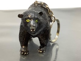 Vintage Animal Lover Keyring Cute Lil Black Bear Keychain Ours Noir Porte-Clés - $8.89