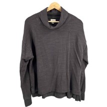 J.Crew Dark Grey High Neck Boxy Oversized Vintage Fleece Sweatshirt Wome... - £18.58 GBP