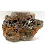 Antique Chinese Carved Soapstone Spill Vase - $404.19 CAD