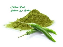 Green Chilli Powder, Capsicum Annuum Powder, 100% REAL AYURVEDIC Green C... - £10.24 GBP+