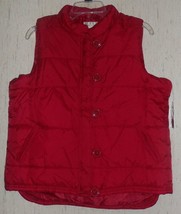 Nwt Womens / Juniors Studio Works Red Puffy Zip Front Vest Size L - £20.14 GBP