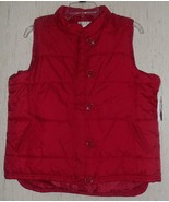 NWT WOMENS / JUNIORS Studio Works RED PUFFY ZIP FRONT VEST   SIZE L - €21,87 EUR