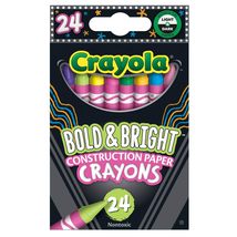 Crayola Construction Paper Crayons, School &amp; Art Supplies, 24 Count, Assorted Co - £8.77 GBP