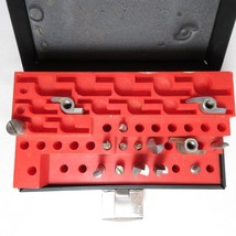 Vintage Craftsman Kromedge Router Bit Set 9 25437 15 Pieces Tool Box USA - £31.93 GBP