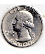 Washington Quarters Coin 1776 - 1976 Bicentenial Quarter Plaine no Mint ... - $2.25