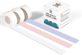 Memoking D30 Continuous Non-Precut Tape - White/Pink/Blue D30 Thermal Labels Min - £16.91 GBP