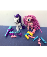My Little Pony Twisty Twirly Pinkie Pie and Rarity Accessories G4 Hair S... - £10.05 GBP