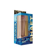 Shaft Flexskin Liquid Silicone 9.5&quot; Vibrating Curved Dong w/Balls - $119.99
