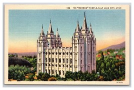 Mormon Temple Salt Lake City Utah UT UNP Linen Postcard N24 - £1.54 GBP
