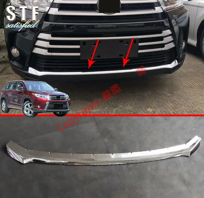 ABS Chrome Front Bumper Cover Trim For Toyota Highlander 2018 2019 Car - $103.07+