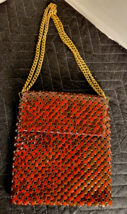 Vintage Whiting &amp; Davis Red Mesh Handbag Made In Usa - £18.64 GBP
