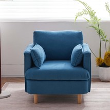 Modern Fabric Armchair, Reading Chair, Accent Chair w/Pillows - £85.76 GBP