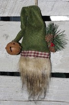 Primitive Gnome in green hat holiday decor - £11.81 GBP