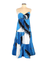 NWoT J.Crew Tie-front Cotton Poplin Midi in Blue Ratti® Regatta Print Dress 4 - £117.33 GBP