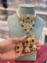 Indian Kundan Gold Plated Traditional All Color Available Last Left Jewelry Setr - £39.88 GBP