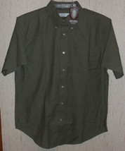 NWT MENS ZINC GREEN CHAMBRAY WRINKLE RESISTANT &amp; ZORREL STAIN ARMOR SHIR... - £19.81 GBP