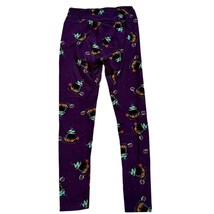 LuLaRoe Cauldron &amp; Pumpkins Women&#39;s Halloween Purple Leggings - £13.81 GBP