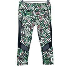 ZELLA tropical palm leaf mesh panel crop leggings women&#39;s size small  - $15.00