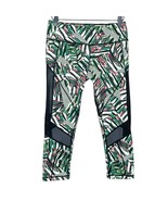 ZELLA tropical palm leaf mesh panel crop leggings women&#39;s size small  - $20.56 CAD
