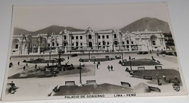 RPPC Government Palace LIMA PERU Postcard 1930s Palacio de Gobierno Cars - $4.95